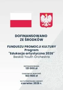 Plakat informacyjny programu Edukacja artystyczna 2026